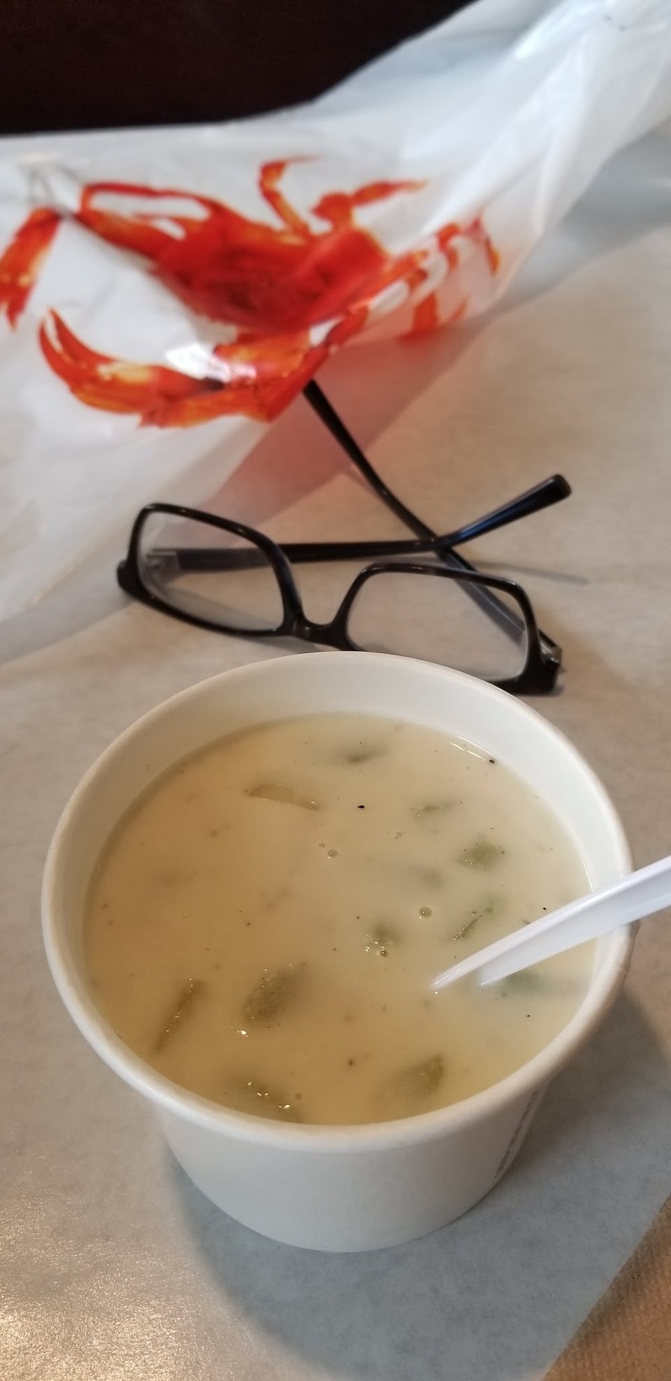 Menu page listing Cajun seafood sides